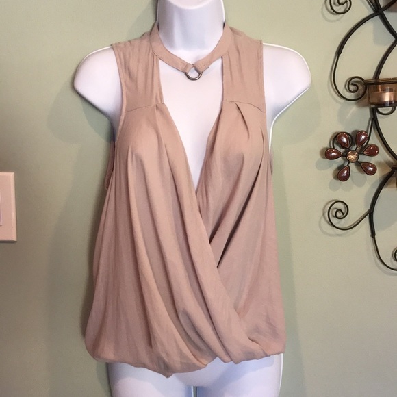 FP "So Fine" Faux Wrap Choker Top - Picture 2 of 8